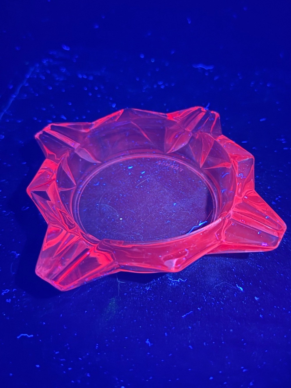 Vintage Luminarc Pink Glass Ashtray Diamond Shaped Made in France Lady Ashtray